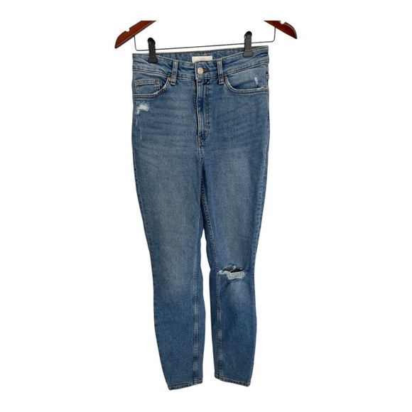 H&M Classic skinny distressed Blue Jeans size 6 - Picture 1 of 5